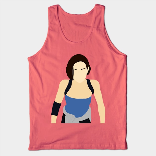 Resident Evil 3 Remake Jill Valentine Digital Art Tank Top by senaeksi